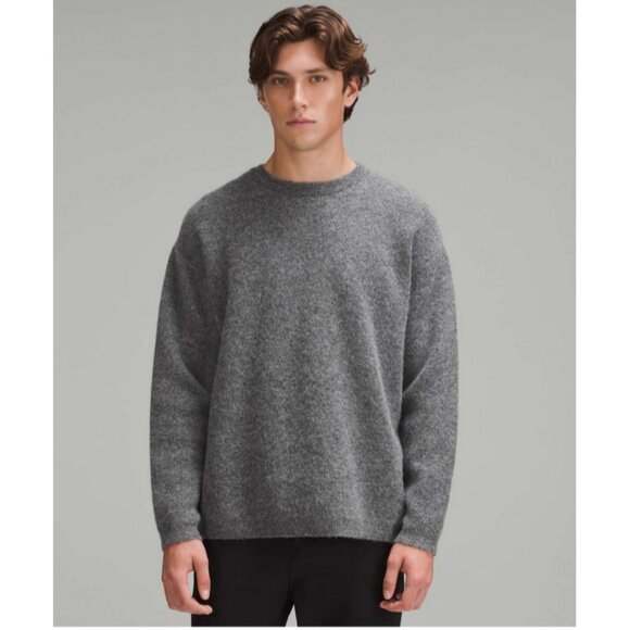 Lululemon Alpaca Wool-Blend Crewneck Sweater in Heathered Asphalt Grey - Picture 1 of 16